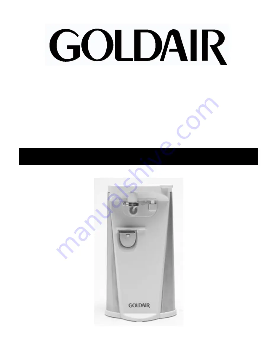 Goldair GCO200 Operating Instructions Manual Download Page 1