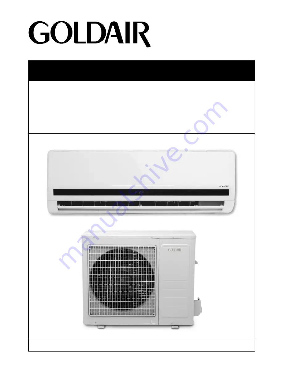 Goldair GHP100 Operating Instructions Manual Download Page 1