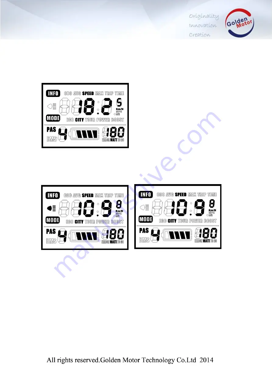 Golden Motor BAC-601 LCD Скачать руководство пользователя страница 9