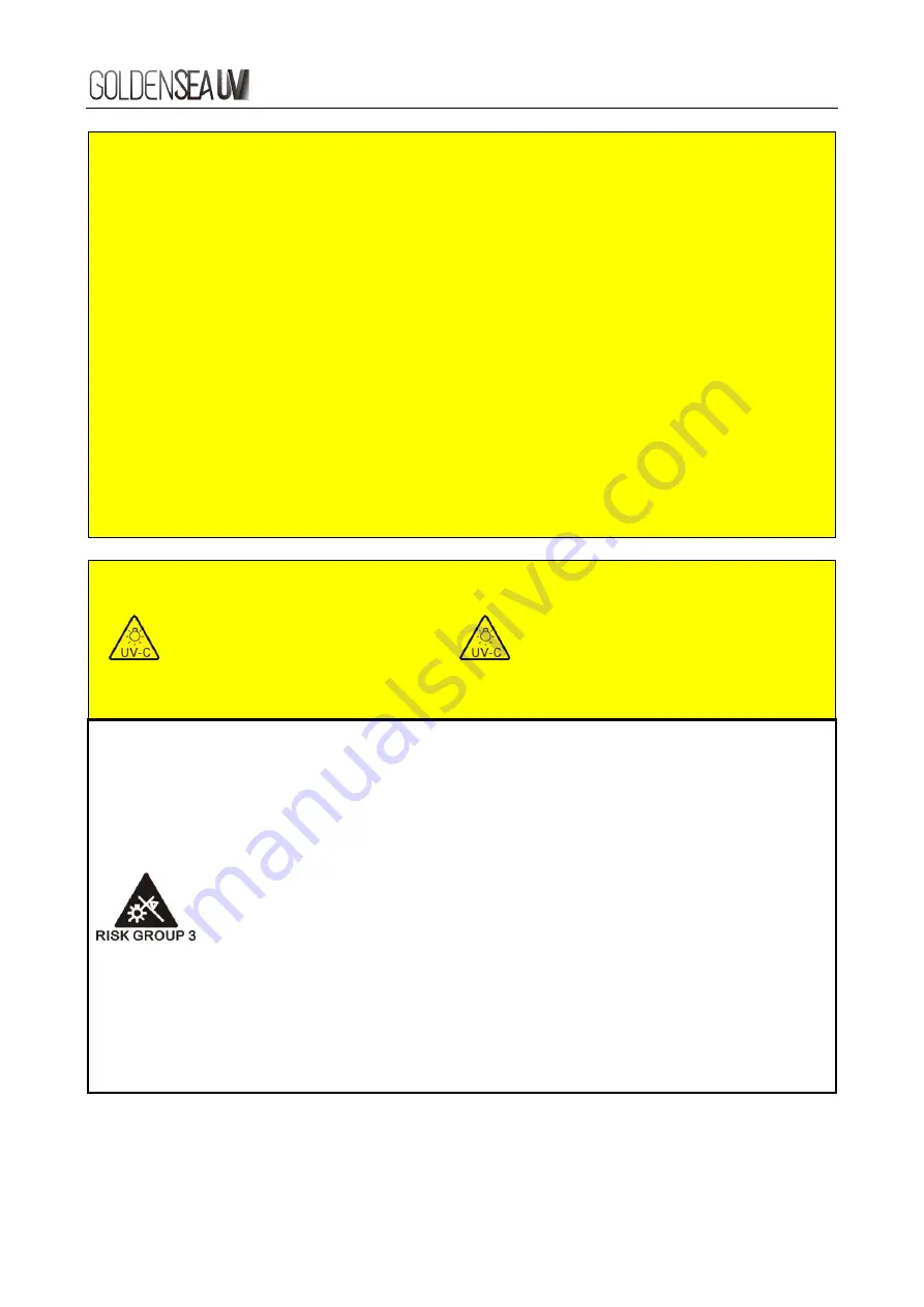 GOLDENSEA UV UVP36 Quick Start Manual Download Page 11