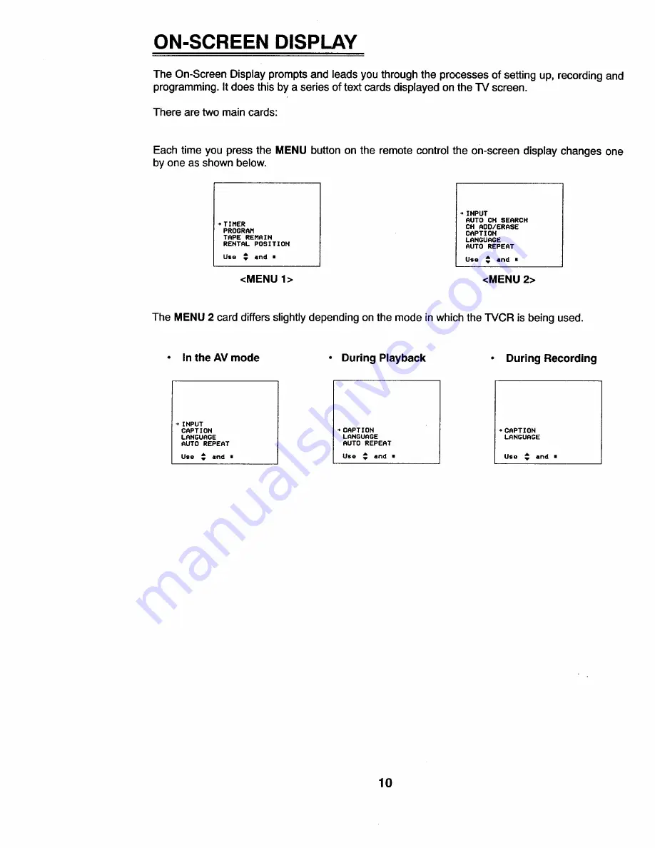 Goldstar GCV1946M Owner'S Manual Download Page 10