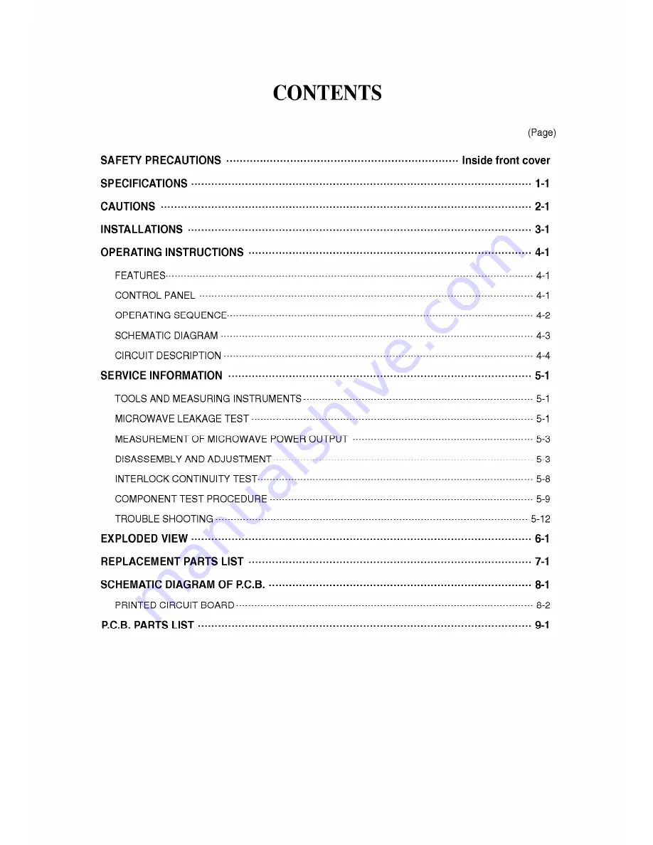 Goldstar MA-1002W Service Manual Download Page 3