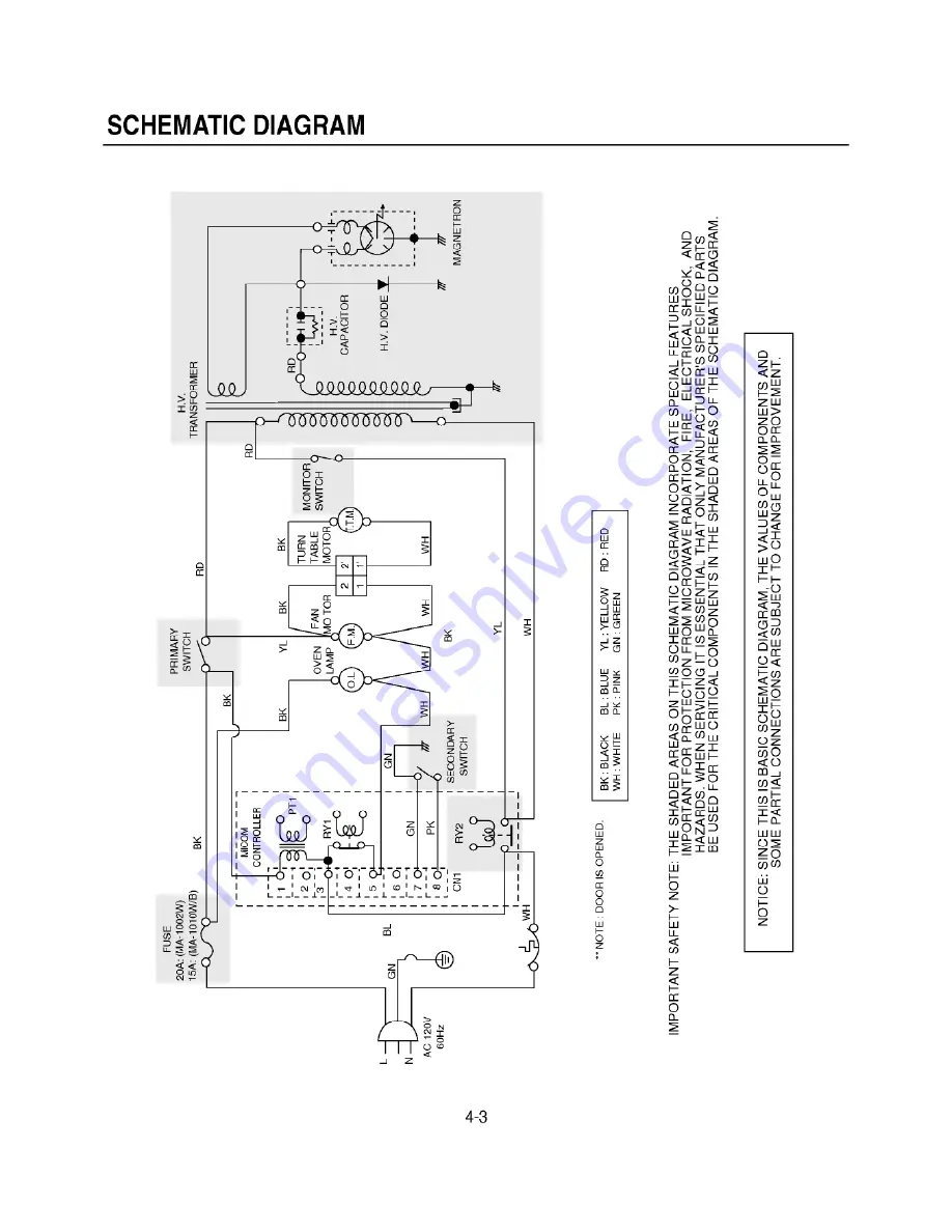 Goldstar MA-1002W Service Manual Download Page 9