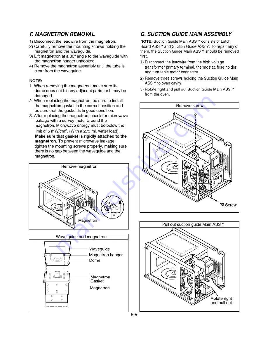 Goldstar MA-1002W Service Manual Download Page 15