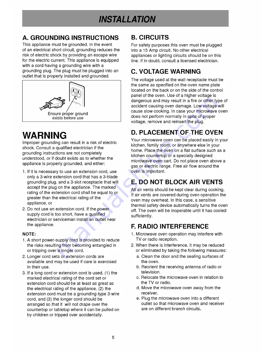 Goldstar MA-7801 Owner'S Manual Download Page 5