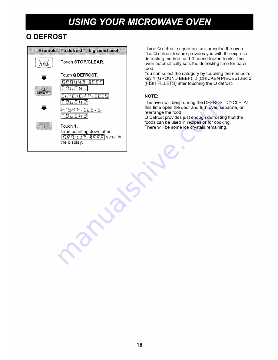 Goldstar MA2130B Owner'S Manual & Cooking Manual Download Page 18