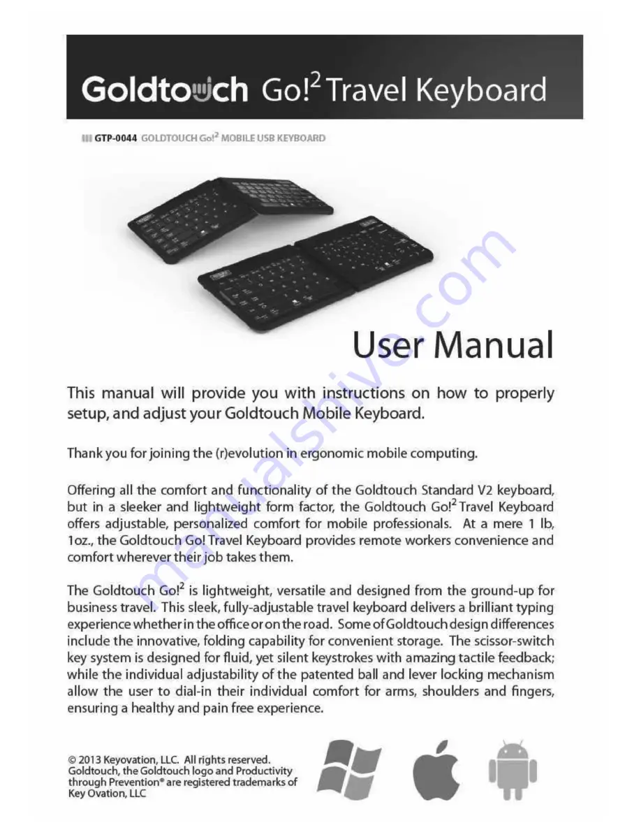 Goldtouch GTP-044 User Manual Download Page 1