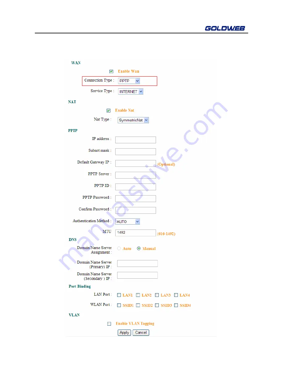 Goldweb GW-WR151N User Manual Download Page 38