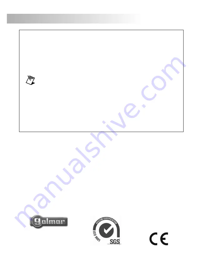 golmar 50120113 Instruction Manual Download Page 132