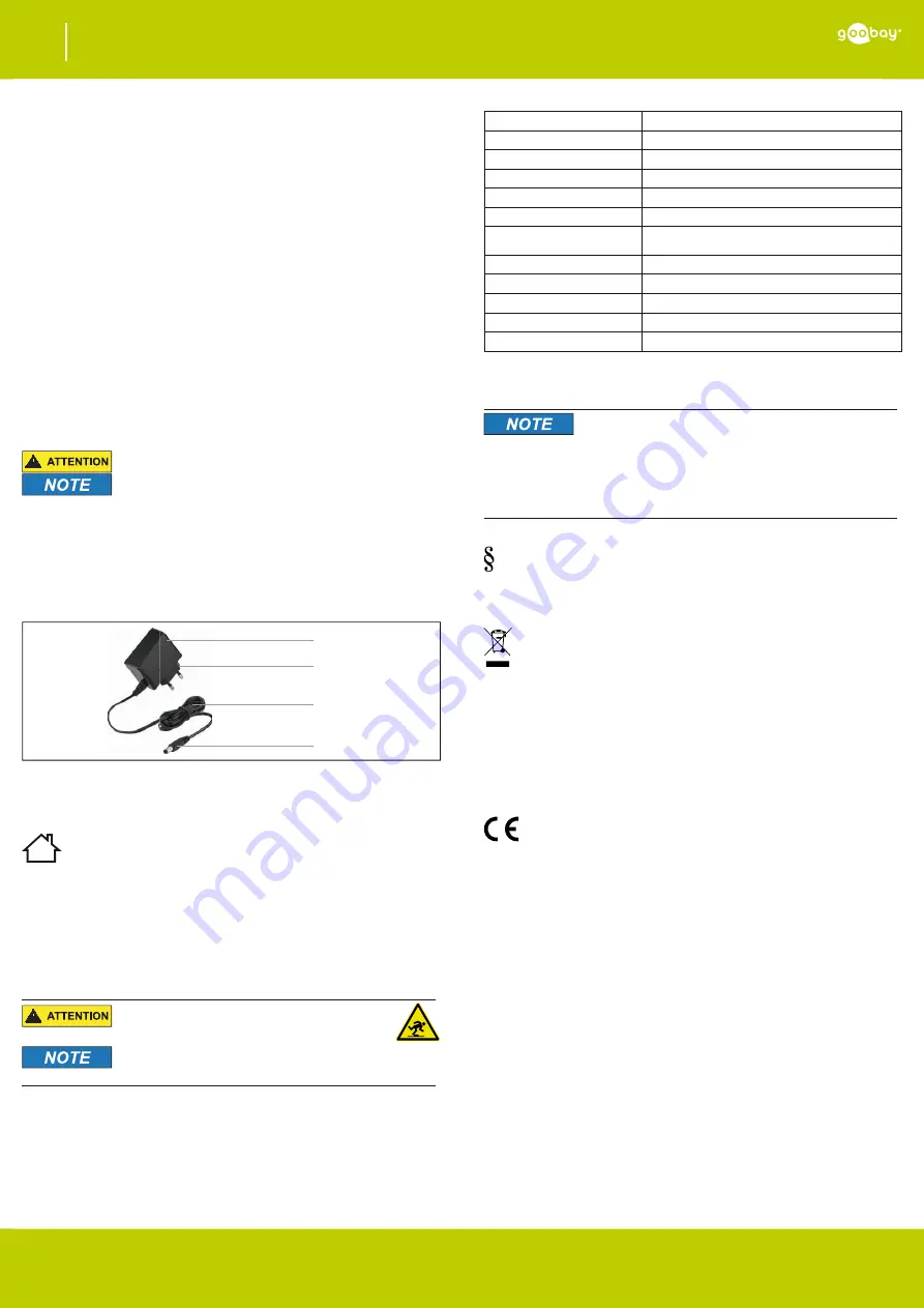 Goobay 59037 User Manual Download Page 3