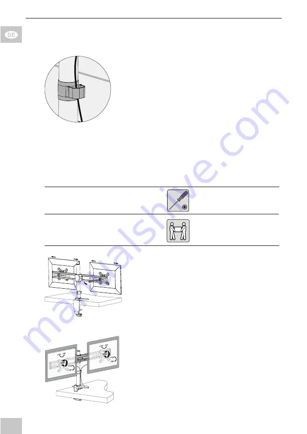 Goobay ScreenFlex Twin 69296 User Manual Download Page 12