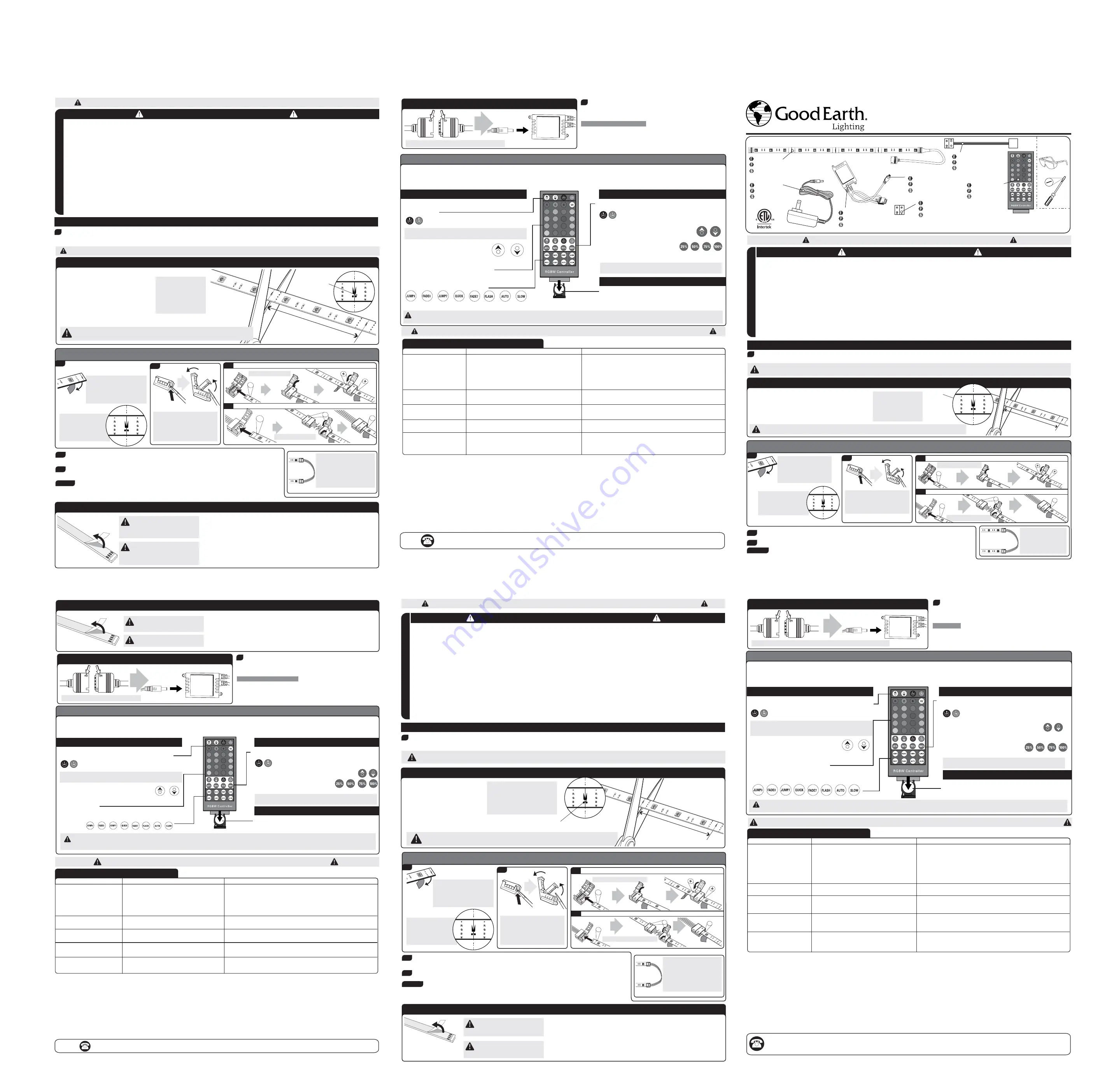 Good Earth Lighting AC1068-WHG-12LF0-G Quick Start Manual Download Page 2