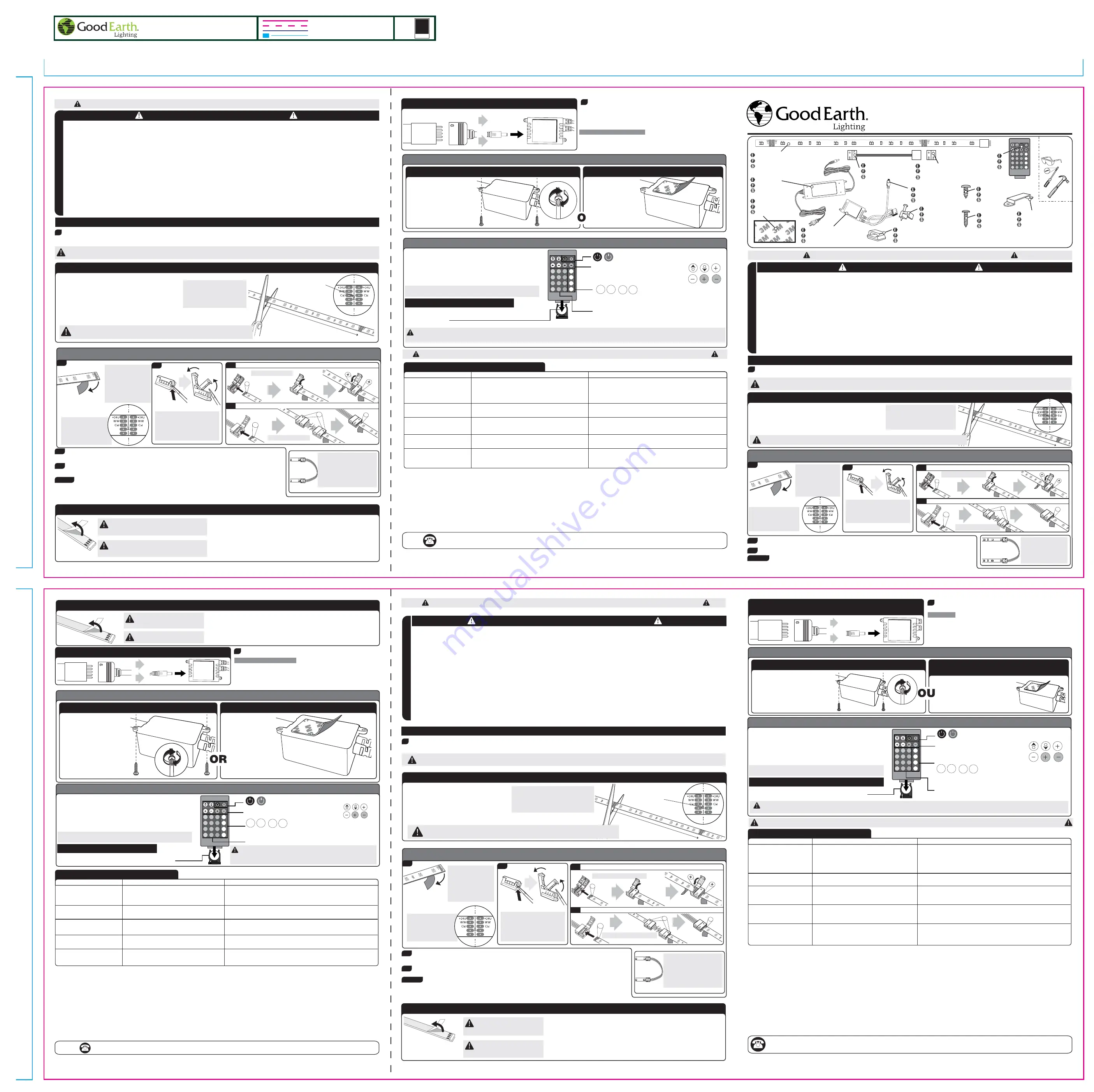 Good Earth Lighting AC1214-WHG-24LF1-G Quick Start Manual Download Page 1