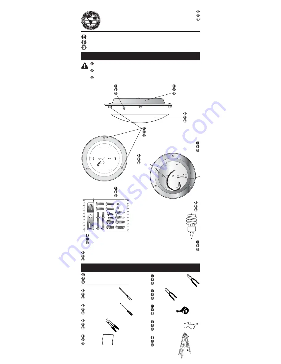 Good Earth Lighting G2401-TWH-I Manual Download Page 1