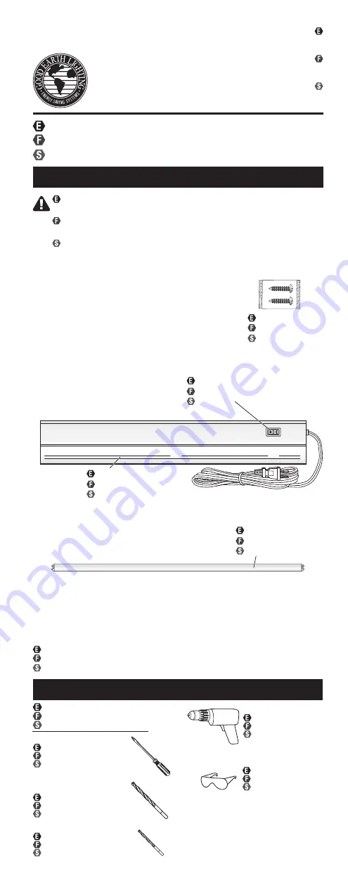 Good Earth Lighting G9712P-T5-WHES-I Quick Start Manual Download Page 1