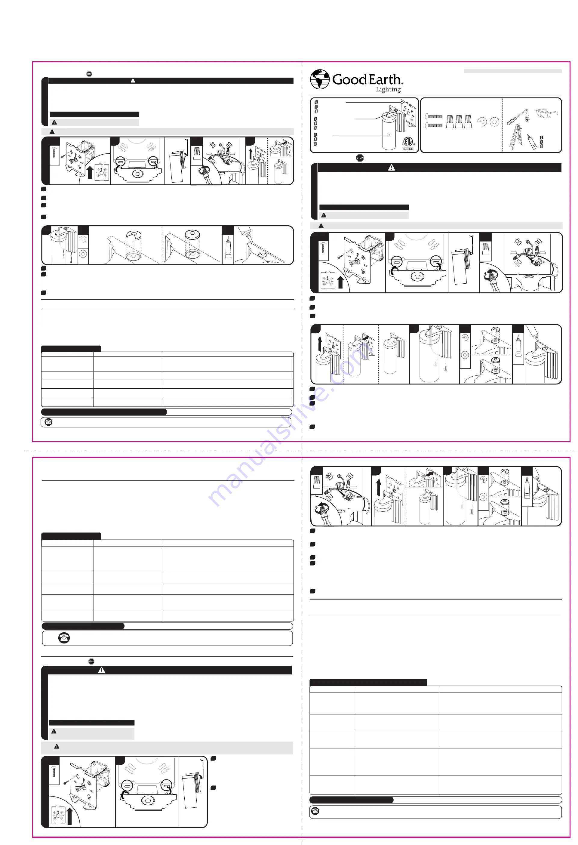 Good Earth Lighting SC1232-BR2-10LF1-G Manual Download Page 1