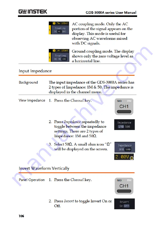 Good Will Instrument GDS-3000A Series User Manual Download Page 108