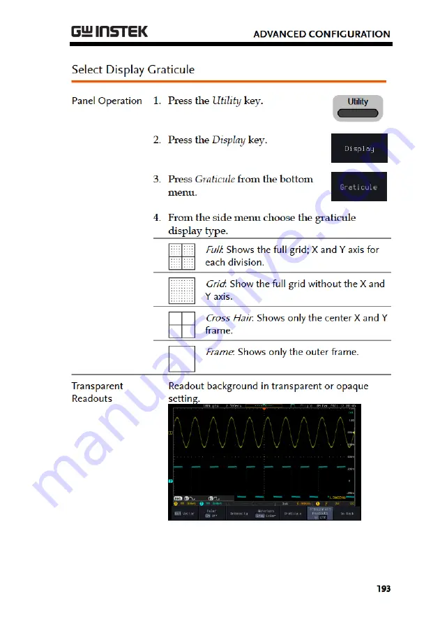 Good Will Instrument GDS-3000A Series Скачать руководство пользователя страница 195