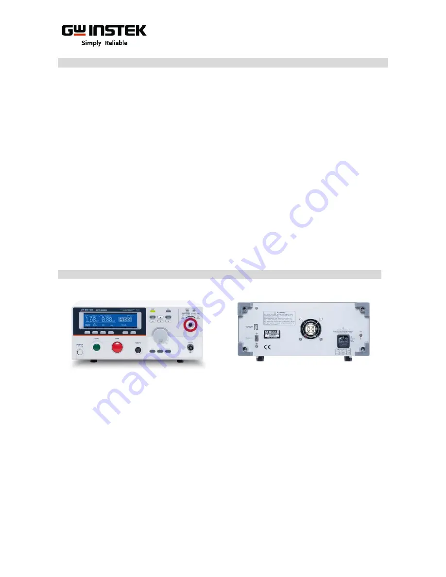 Good Will Instrument GPT-9600 series User Manual Download Page 3