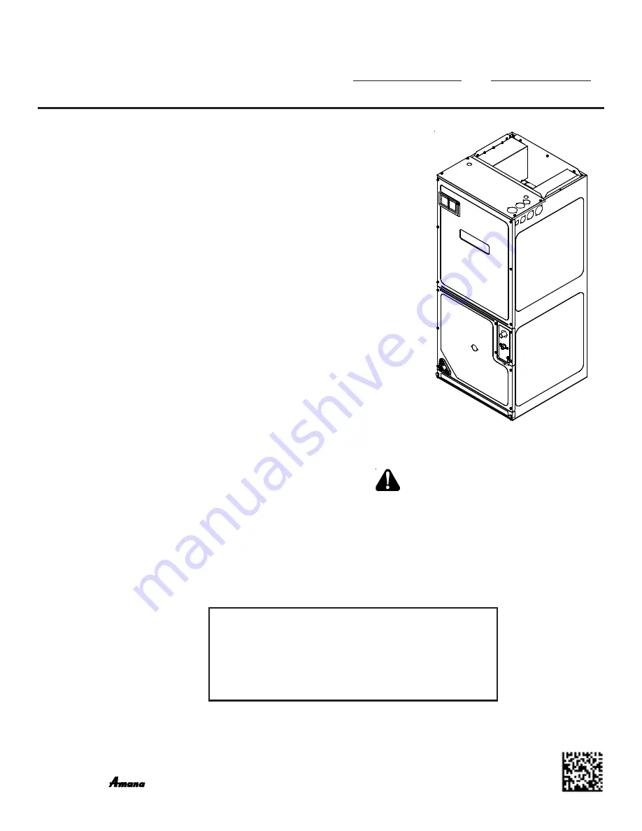 Goodman AVPTC24B14 series Installation & Operating Instructions Manual Download Page 1