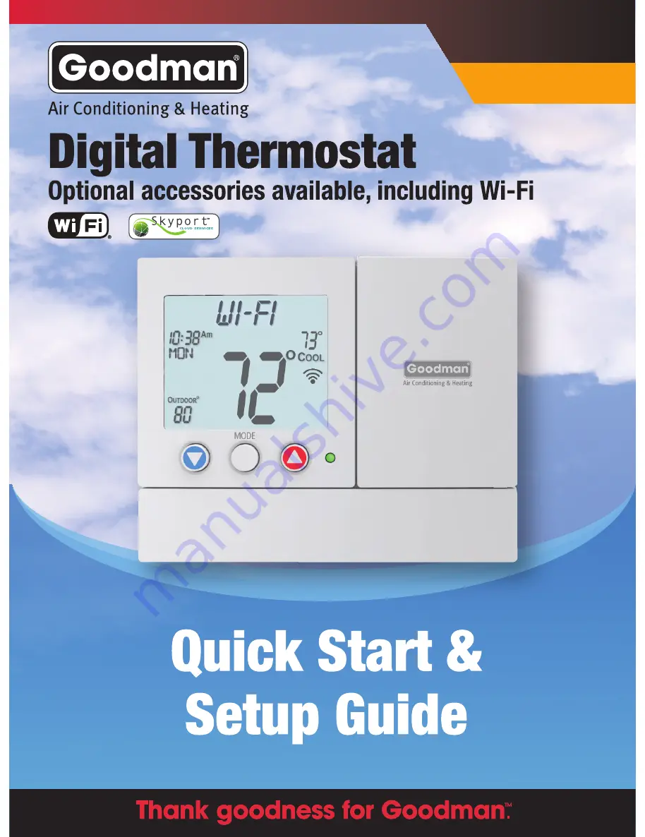 Goodman G4273 Quick Start Manual Download Page 1