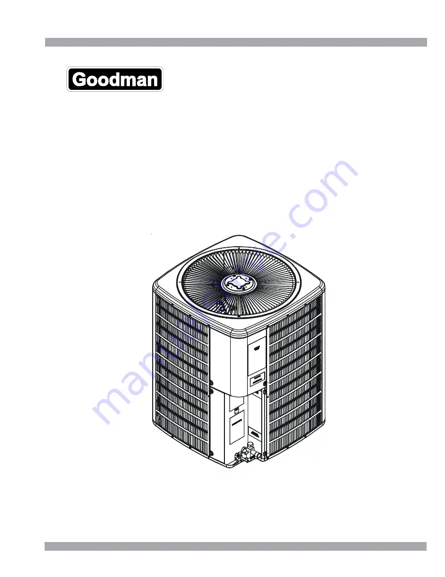 Goodman GSZ 14 SEER Technical Manual Download Page 1