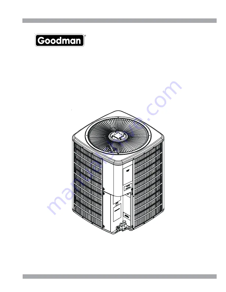 Goodman SSZ 16 SEER Technical Manual Download Page 1