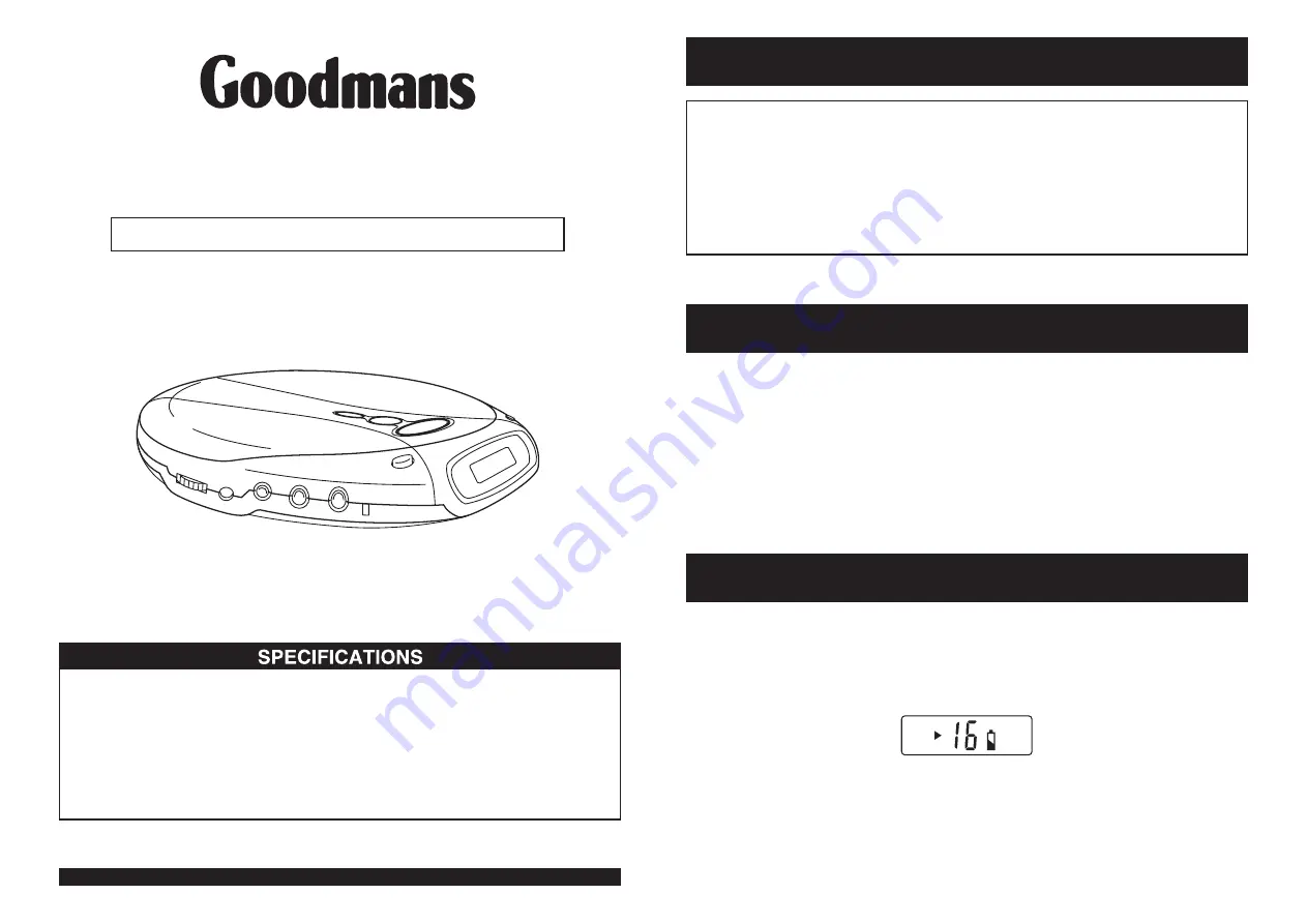 Goodmans GCD521RR Instruction Manual Download Page 1