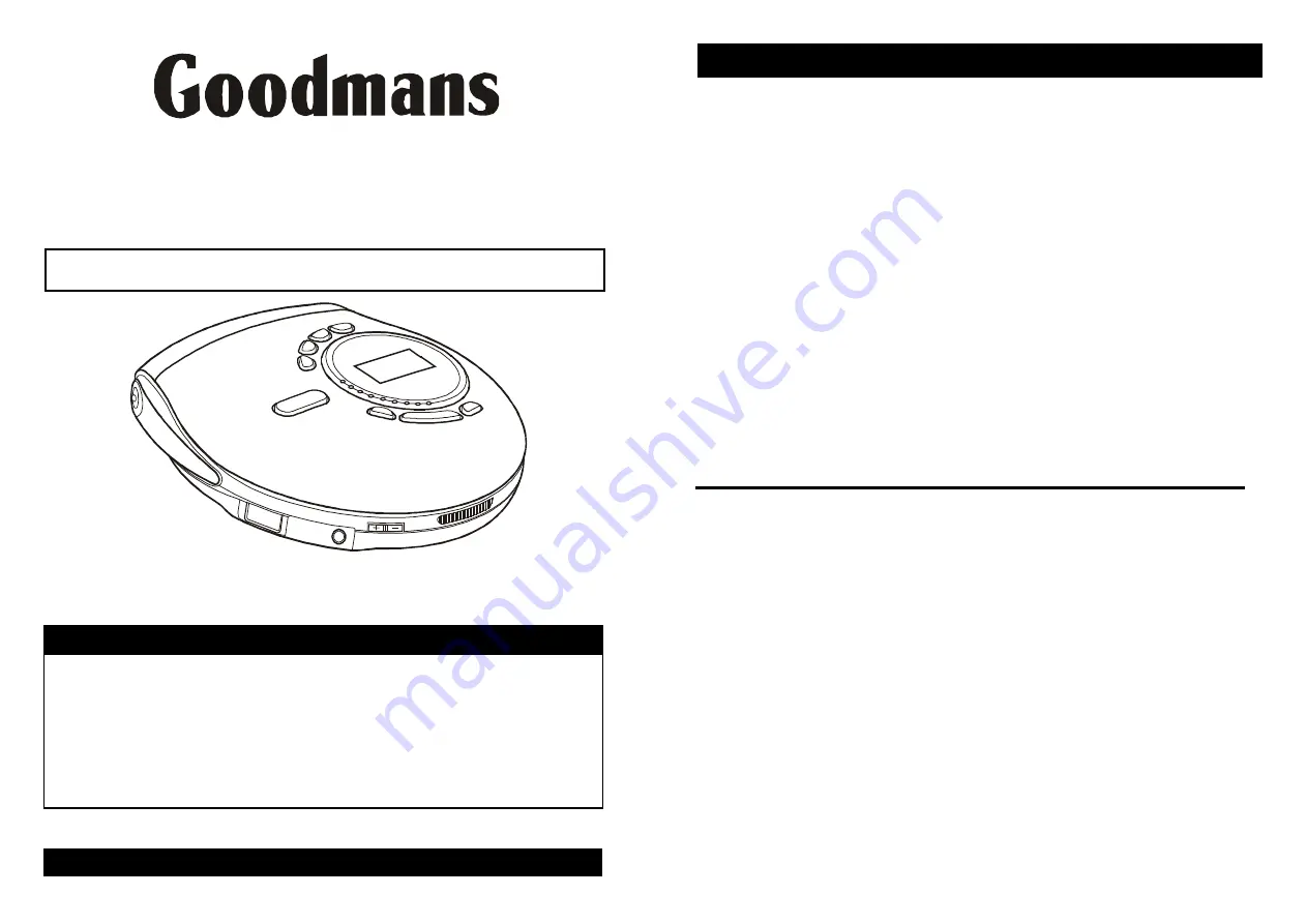 Goodmans GCD7128MP3R Instruction Manual Download Page 1