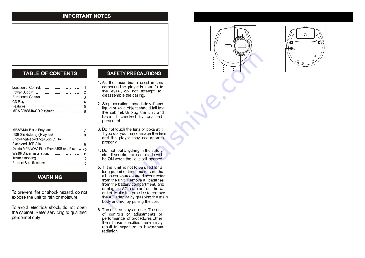 Goodmans GCD7128MP3R Instruction Manual Download Page 2