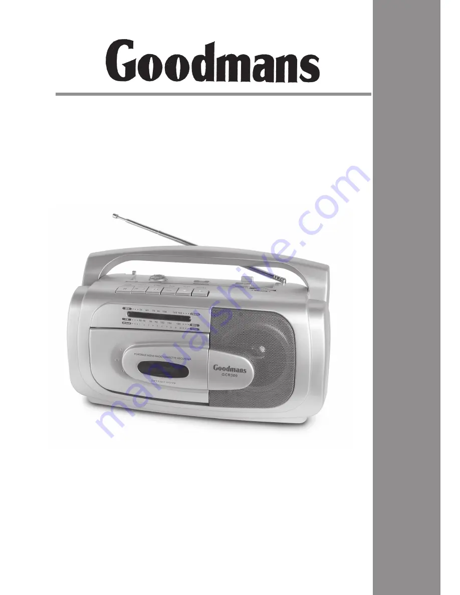 Goodmans GCR300 Service Manual Download Page 1