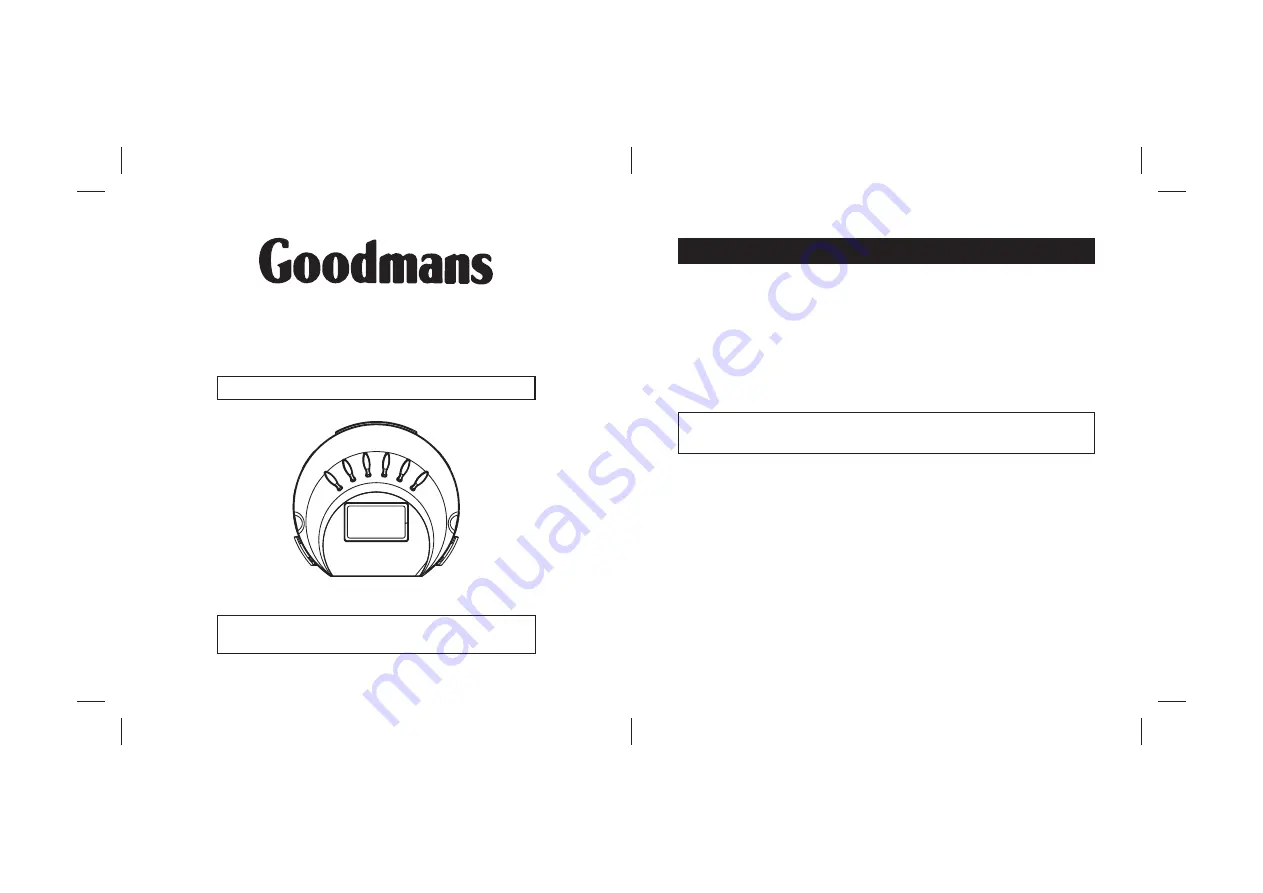 Goodmans GMP316 Instruction Manual Download Page 1