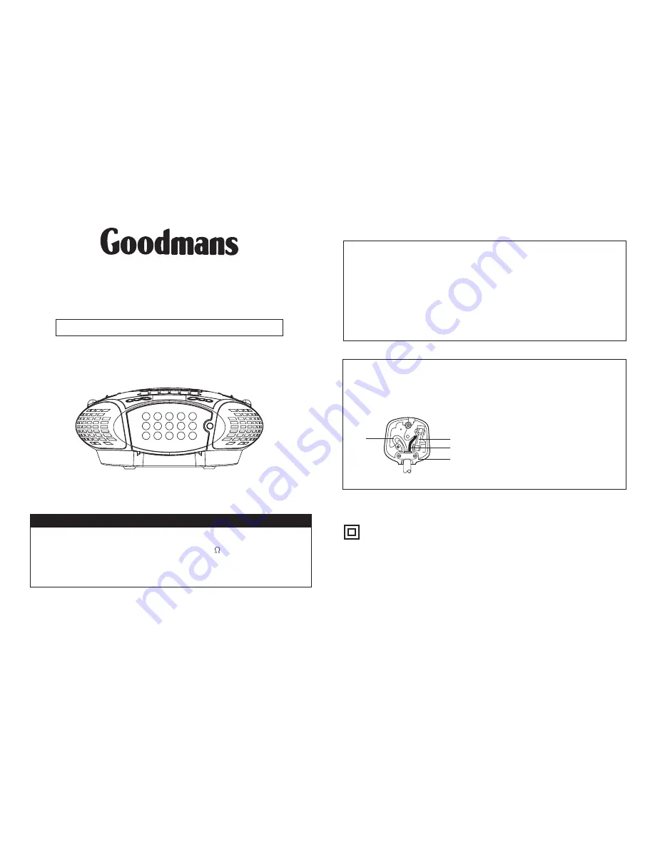 Goodmans GPS158RR Instruction Manual Download Page 1