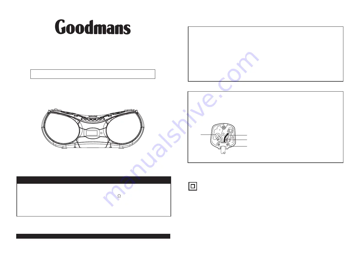 Goodmans GPS161MP3R Instruction Manual Download Page 1