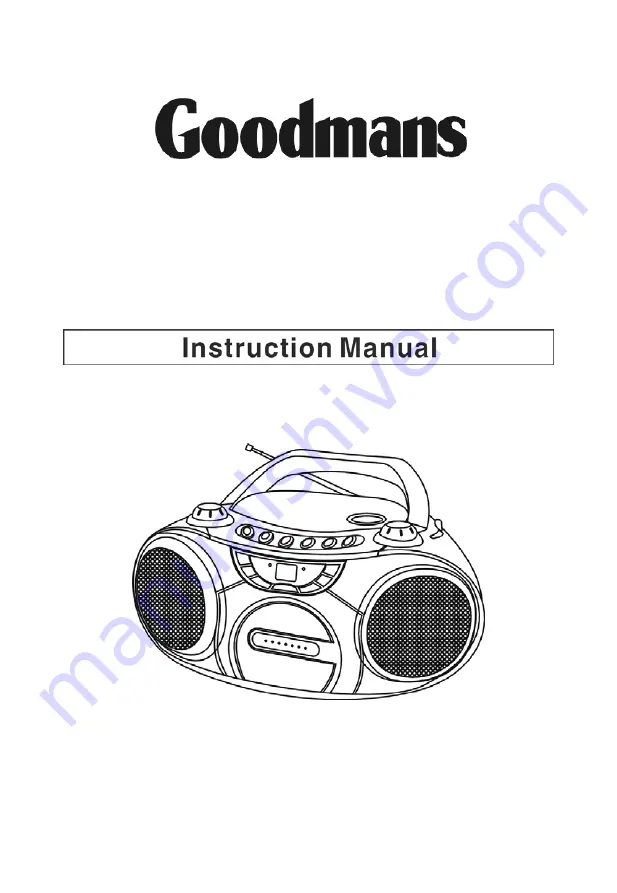 Goodmans GPS223MP3 Скачать руководство пользователя страница 1