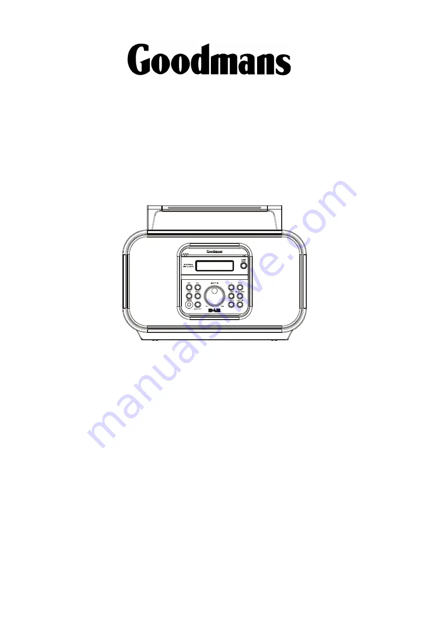 Goodmans GSR75WDAB Instruction Manual Download Page 1