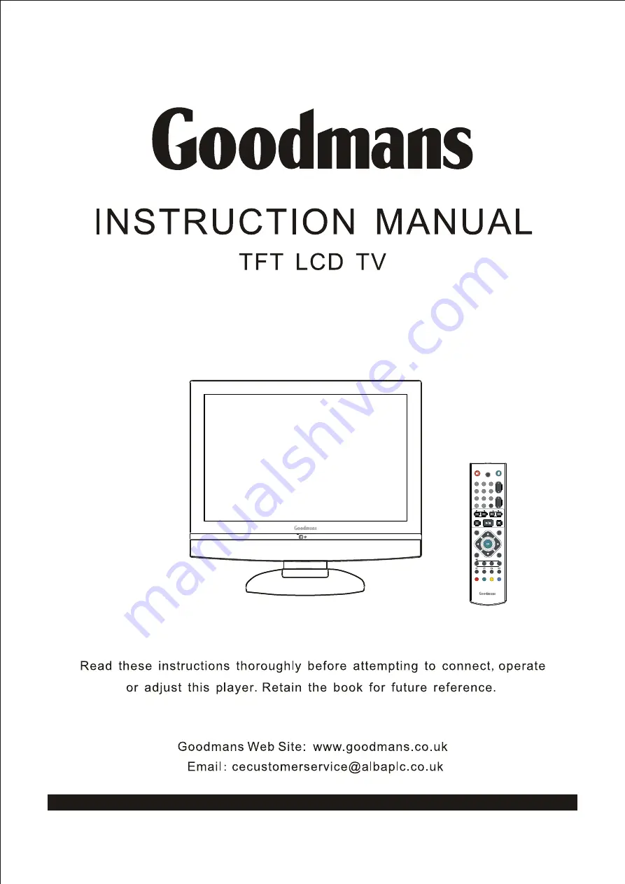 Goodmans GTVL19W17HVFW Instruction Manual Download Page 1