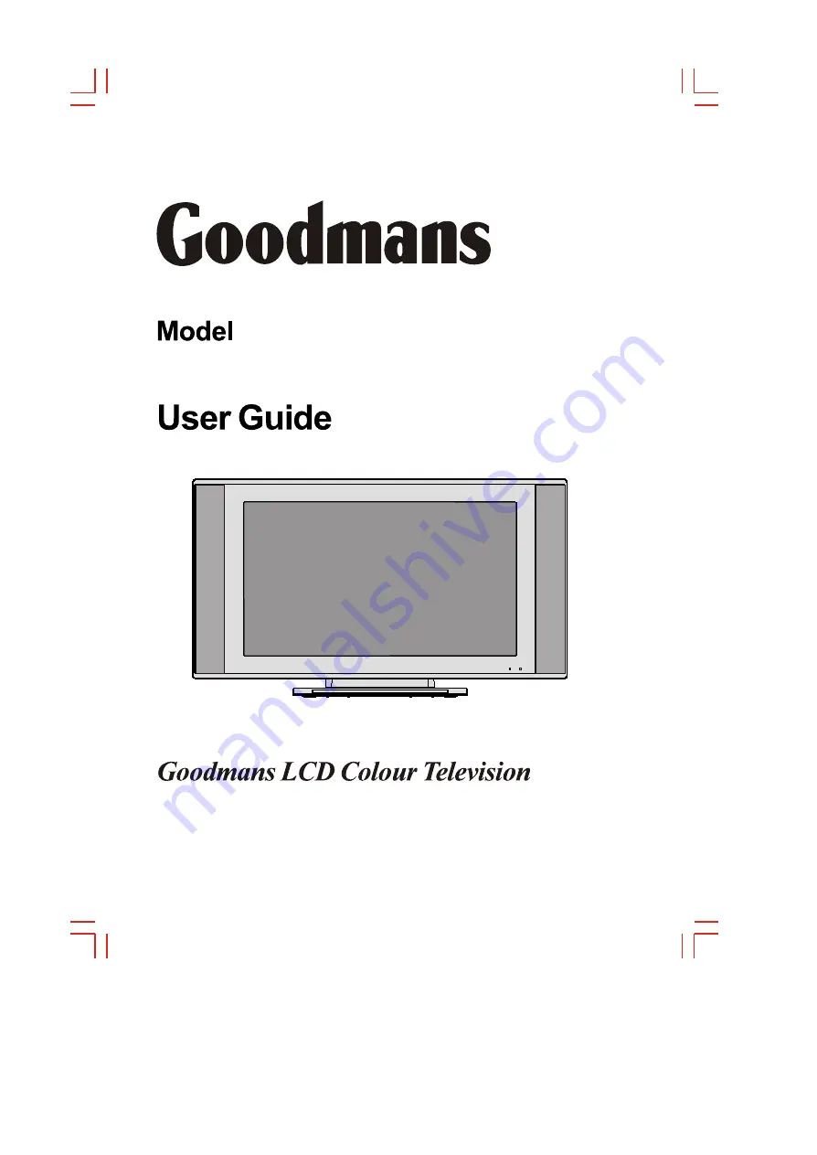 Goodmans GTVL32W8HD Скачать руководство пользователя страница 1