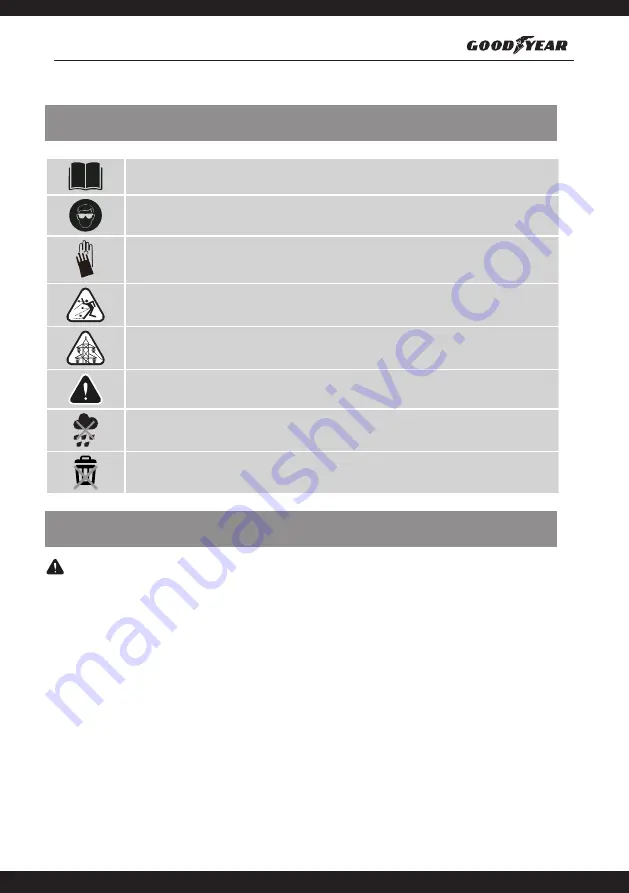 Goodyear PROFESSIONAL GY 3406 Owner'S Manual Download Page 18