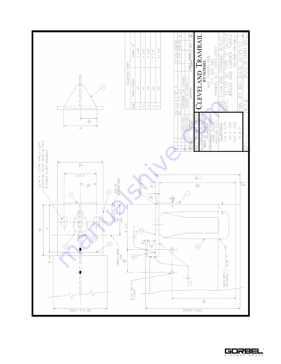 GORBEL Tarca I Series Installation, Operation & Maintenance Manual Download Page 17