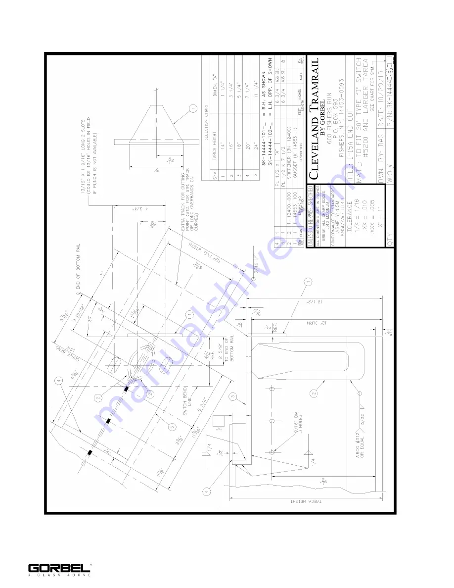 GORBEL Tarca I Series Installation, Operation & Maintenance Manual Download Page 18