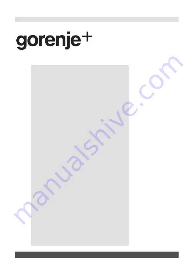 Gorenje Plus GDC67178F Instructions For Use Manual Download Page 1