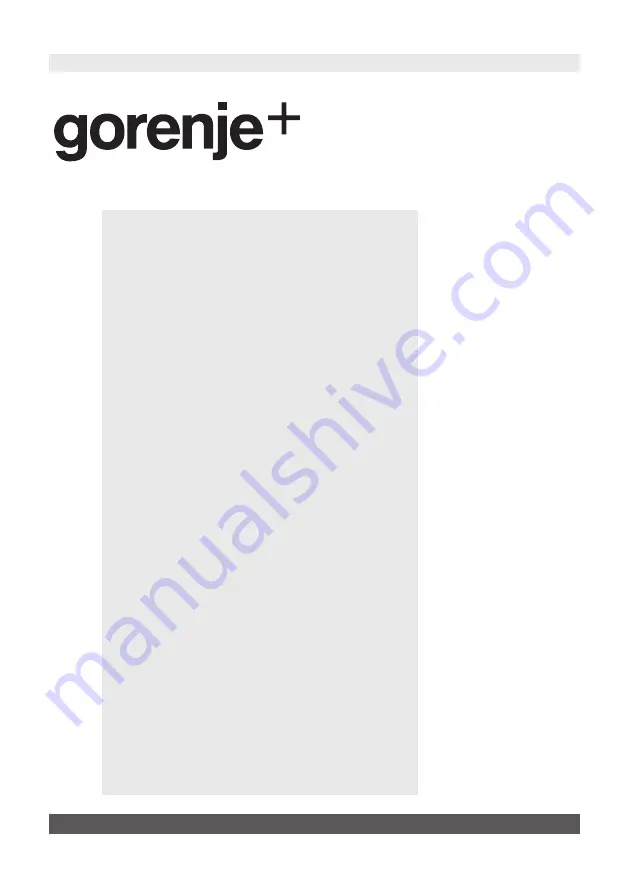 Gorenje Plus GIS64XC Instructions For Use Manual Download Page 1