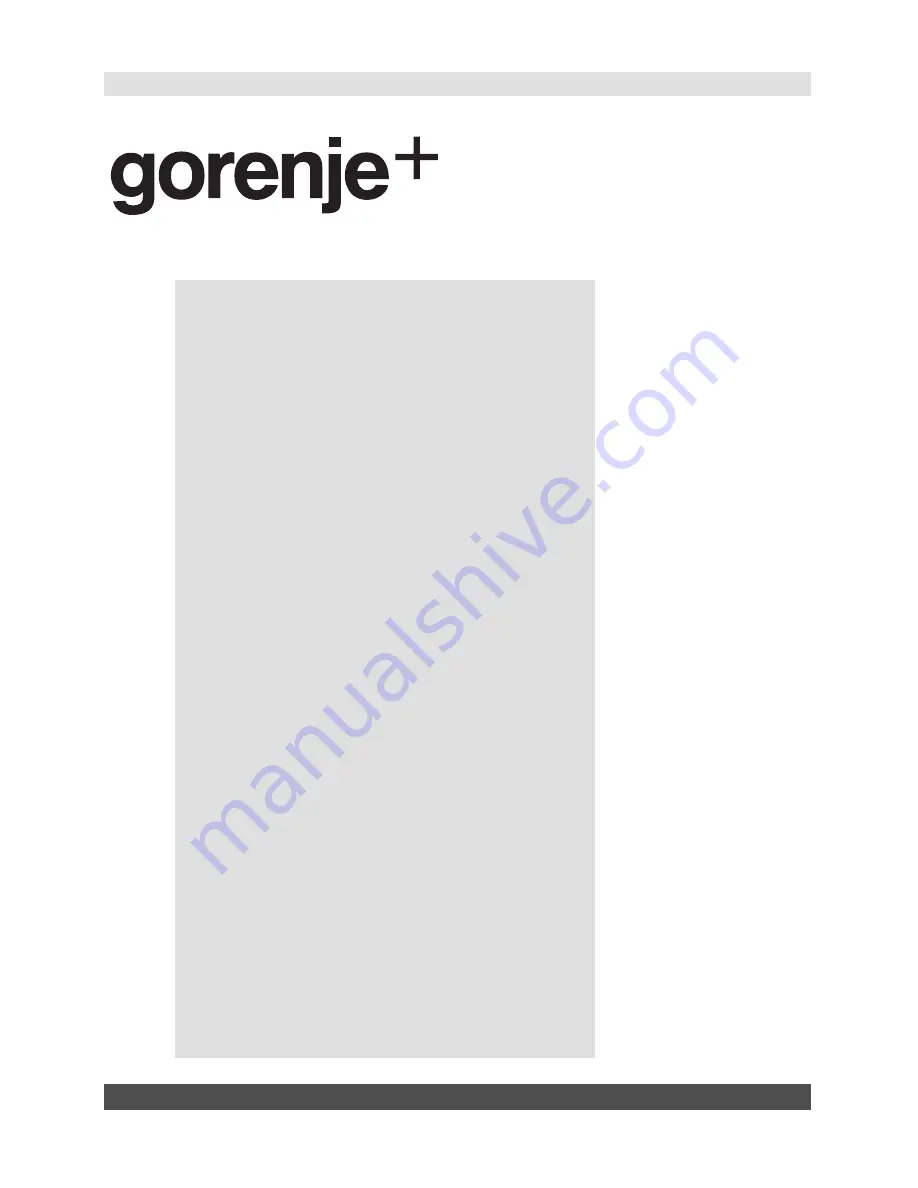 Gorenje GIK32B User Manual Download Page 1