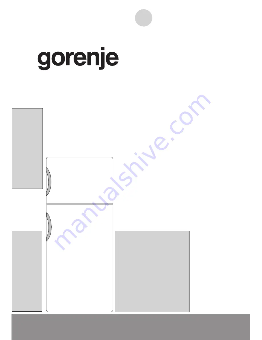 Gorenje RF3121ANW Скачать руководство пользователя страница 1