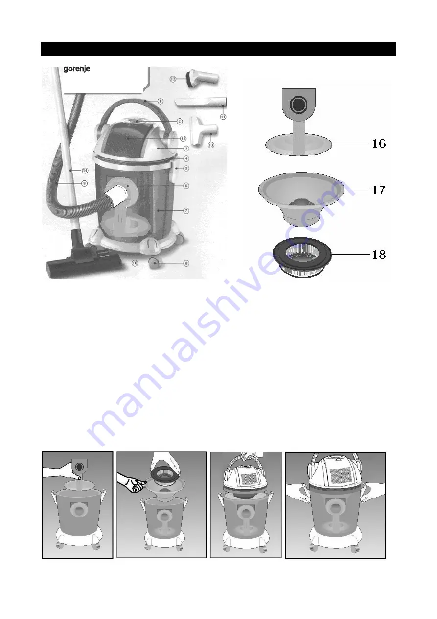 Gorenje VCE 1800 EAWF Instruction Manual Download Page 12