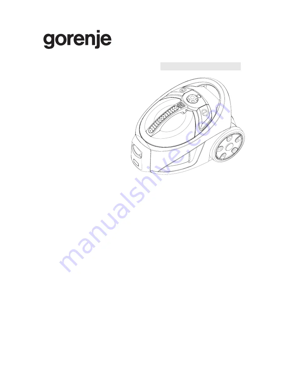 Gorenje VCK 2000 EHC Cyclonic Instruction Manual Download Page 1