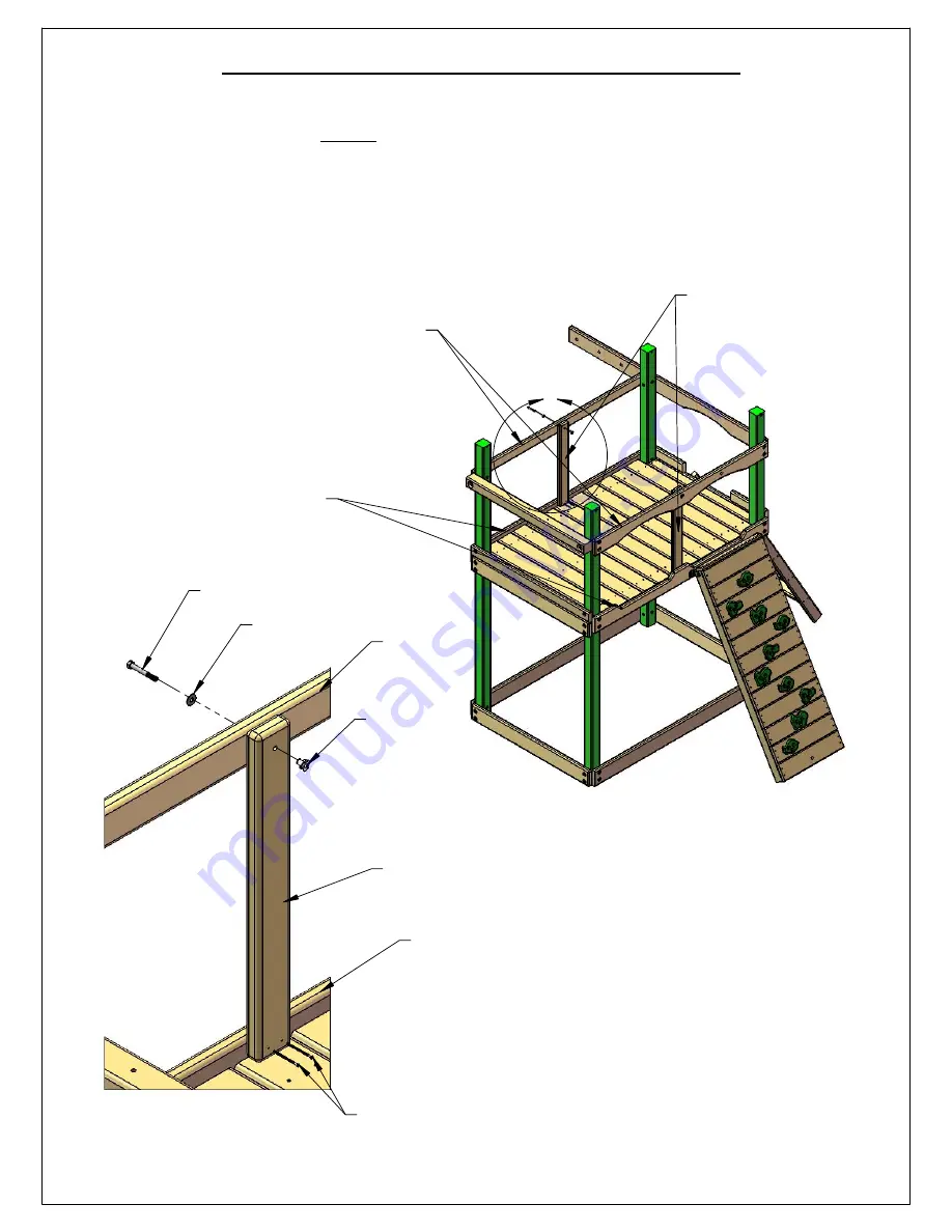 Gorilla Playsets Chateau Sierra Treehouse 1500AWFD Скачать руководство пользователя страница 60