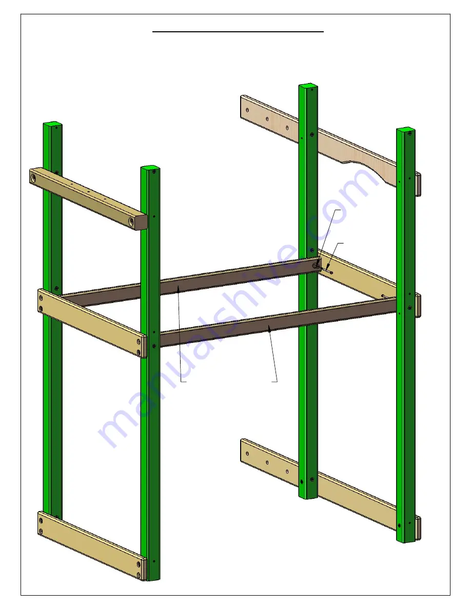 Gorilla Playsets Chateau Tower Treehouse with Fort Add On 1500AWFNS Assembly Instructions Manual Download Page 46