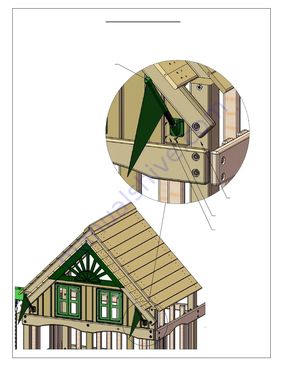 Gorilla Playsets Chateau Tower Treehouse with Fort Add On 1500AWFNS Assembly Instructions Manual Download Page 117